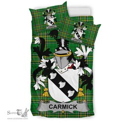 Irish Carmick Coat of Arms Family Crest Ireland Bedding Set Irish National Tartan Irish County Bedding Set Duvet Covers