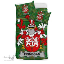 Irish Finnegan or O'Finnegan Coat of Arms Family Crest Ireland Bedding Set Irish National Tartan Irish County Bedding Set Duvet Covers
