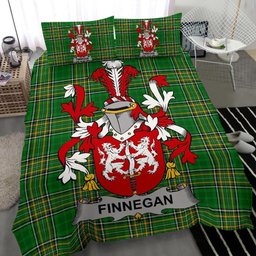 Irish Finnegan or O'Finnegan Coat of Arms Family Crest Ireland Bedding Set Irish National Tartan Irish County Bedding Set Duvet Covers
