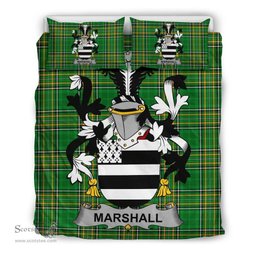Irish Marshall Coat of Arms Family Crest Ireland Bedding Set Irish National Tartan Irish County Bedding Set Duvet Covers