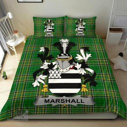 Irish Marshall Coat of Arms Family Crest Ireland Bedding Set Irish National Tartan Irish County Bedding Set Duvet Covers