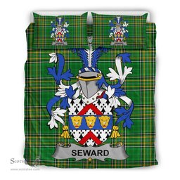 Irish Seward Coat of Arms Family Crest Ireland Bedding Set Irish National Tartan Irish County Bedding Set Duvet Covers