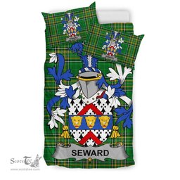 Irish Seward Coat of Arms Family Crest Ireland Bedding Set Irish National Tartan Irish County Bedding Set Duvet Covers
