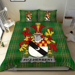 Irish Fitz-Herbert Coat of Arms Family Crest Ireland Bedding Set Irish National Tartan Irish County Bedding Set Duvet Covers