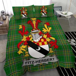 Irish Fitz-Herbert Coat of Arms Family Crest Ireland Bedding Set Irish National Tartan Irish County Bedding Set Duvet Covers