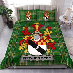 Irish Fitz-Herbert Coat of Arms Family Crest Ireland Bedding Set Irish National Tartan Irish County Bedding Set Duvet Covers