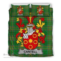 Irish Cantell Coat of Arms Family Crest Ireland Bedding Set Irish National Tartan Irish County Bedding Set Duvet Covers