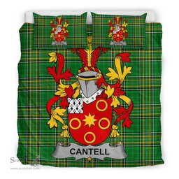 Irish Cantell Coat of Arms Family Crest Ireland Bedding Set Irish National Tartan Irish County Bedding Set Duvet Covers