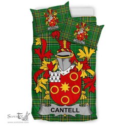 Irish Cantell Coat of Arms Family Crest Ireland Bedding Set Irish National Tartan Irish County Bedding Set Duvet Covers