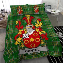 Irish Cantell Coat of Arms Family Crest Ireland Bedding Set Irish National Tartan Irish County Bedding Set Duvet Covers