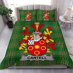 Irish Cantell Coat of Arms Family Crest Ireland Bedding Set Irish National Tartan Irish County Bedding Set Duvet Covers