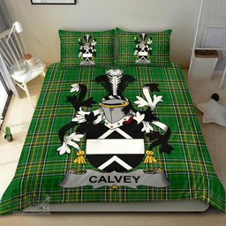Irish Calvey or McElwee Coat of Arms Family Crest Ireland Bedding Set Irish National Tartan Irish County Bedding Set Duvet Covers