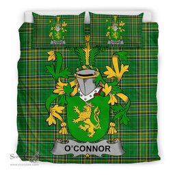 Irish Connor or O'Connor (Kerry) Coat of Arms Family Crest Ireland Bedding Set Irish National Tartan Irish County Bedding Set Duvet Covers