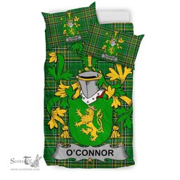 Irish Connor or O'Connor (Kerry) Coat of Arms Family Crest Ireland Bedding Set Irish National Tartan Irish County Bedding Set Duvet Covers