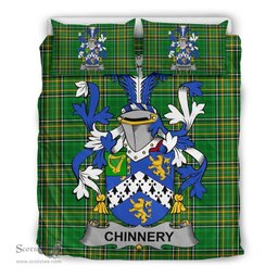 Irish Chinnery Coat of Arms Family Crest Ireland Bedding Set Irish National Tartan Irish County Bedding Set Duvet Covers
