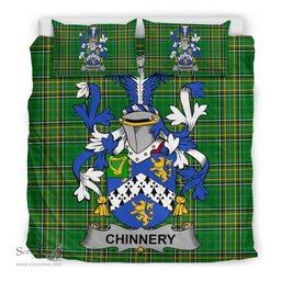 Irish Chinnery Coat of Arms Family Crest Ireland Bedding Set Irish National Tartan Irish County Bedding Set Duvet Covers
