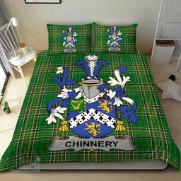 Irish Chinnery Coat of Arms Family Crest Ireland Bedding Set Irish National Tartan Irish County Bedding Set Duvet Covers