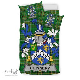 Irish Chinnery Coat of Arms Family Crest Ireland Bedding Set Irish National Tartan Irish County Bedding Set Duvet Covers