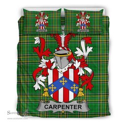 Irish Carpenter Coat of Arms Family Crest Ireland Bedding Set Irish National Tartan Irish County Bedding Set Duvet Covers