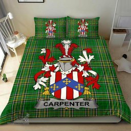 Irish Carpenter Coat of Arms Family Crest Ireland Bedding Set Irish National Tartan Irish County Bedding Set Duvet Covers