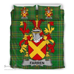 Irish Farren or O'Farren Coat of Arms Family Crest Ireland Bedding Set Irish National Tartan Irish County Bedding Set Duvet Covers