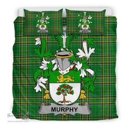 Irish Murphy (Wexford) Coat of Arms Family Crest Ireland Bedding Set Irish National Tartan Irish County Bedding Set Duvet Covers