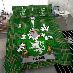 Irish Hume Coat of Arms Family Crest Ireland Bedding Set Irish National Tartan Irish County Bedding Set Duvet Covers
