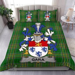 Irish Gara or O'Gara Coat of Arms Family Crest Ireland Bedding Set Irish National Tartan Irish County Bedding Set Duvet Covers