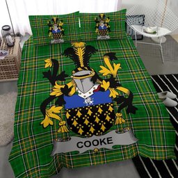 Irish Cooke Coat of Arms Family Crest Ireland Bedding Set Irish National Tartan Irish County Bedding Set Duvet Covers