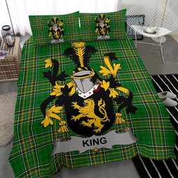 Irish King Coat of Arms Family Crest Ireland Bedding Set Irish National Tartan Irish County Bedding Set Duvet Covers