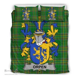 Irish Orpen Coat of Arms Family Crest Ireland Bedding Set Irish National Tartan Irish County Bedding Set Duvet Covers