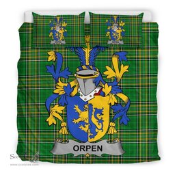 Irish Orpen Coat of Arms Family Crest Ireland Bedding Set Irish National Tartan Irish County Bedding Set Duvet Covers