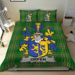 Irish Orpen Coat of Arms Family Crest Ireland Bedding Set Irish National Tartan Irish County Bedding Set Duvet Covers