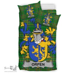 Irish Orpen Coat of Arms Family Crest Ireland Bedding Set Irish National Tartan Irish County Bedding Set Duvet Covers