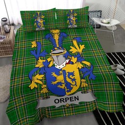 Irish Orpen Coat of Arms Family Crest Ireland Bedding Set Irish National Tartan Irish County Bedding Set Duvet Covers