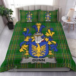 Irish Dunn or O'Dunn Coat of Arms Family Crest Ireland Bedding Set Irish National Tartan Irish County Bedding Set Duvet Covers