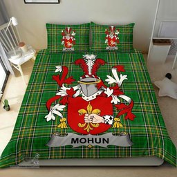 Irish Mohun or Mohan Coat of Arms Family Crest Ireland Bedding Set Irish National Tartan Irish County Bedding Set Duvet Covers
