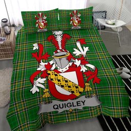 Irish Quigley or O'Quigley Coat of Arms Family Crest Ireland Bedding Set Irish National Tartan Irish County Bedding Set Duvet Covers