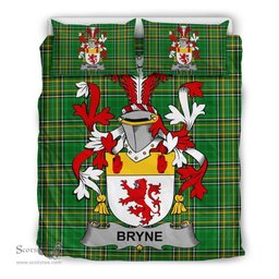 Irish Bryne or Brinn Coat of Arms Family Crest Ireland Bedding Set Irish National Tartan Irish County Bedding Set Duvet Covers