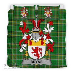 Irish Bryne or Brinn Coat of Arms Family Crest Ireland Bedding Set Irish National Tartan Irish County Bedding Set Duvet Covers