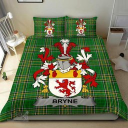 Irish Bryne or Brinn Coat of Arms Family Crest Ireland Bedding Set Irish National Tartan Irish County Bedding Set Duvet Covers