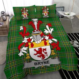 Irish Bryne or Brinn Coat of Arms Family Crest Ireland Bedding Set Irish National Tartan Irish County Bedding Set Duvet Covers