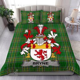 Irish Bryne or Brinn Coat of Arms Family Crest Ireland Bedding Set Irish National Tartan Irish County Bedding Set Duvet Covers