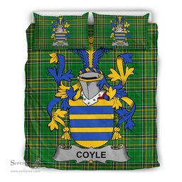 Irish Coyle or McCoyle Coat of Arms Family Crest Ireland Bedding Set Irish National Tartan Irish County Bedding Set Duvet Covers