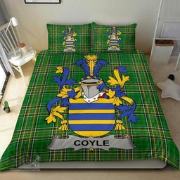 Irish Coyle or McCoyle Coat of Arms Family Crest Ireland Bedding Set Irish National Tartan Irish County Bedding Set Duvet Covers