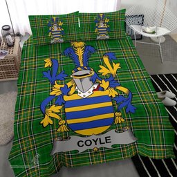 Irish Coyle or McCoyle Coat of Arms Family Crest Ireland Bedding Set Irish National Tartan Irish County Bedding Set Duvet Covers