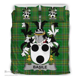 Irish Basile Coat of Arms Family Crest Ireland Bedding Set Irish National Tartan Irish County Bedding Set Duvet Covers