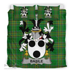 Irish Basile Coat of Arms Family Crest Ireland Bedding Set Irish National Tartan Irish County Bedding Set Duvet Covers