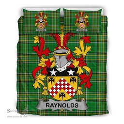 Irish Raynolds Coat of Arms Family Crest Ireland Bedding Set Irish National Tartan Irish County Bedding Set Duvet Covers