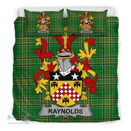 Irish Raynolds Coat of Arms Family Crest Ireland Bedding Set Irish National Tartan Irish County Bedding Set Duvet Covers